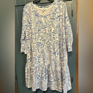 Crown & Ivy Blue and White Floral Dress